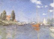 Claude Monet The Red Boats Argenteuil (mk09) oil on canvas